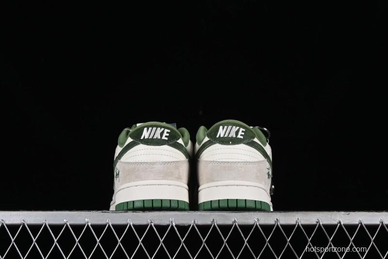 Stussy x Nike SB Dunk Low Anniversary Premium Custom Sneakers - DQ1098-340
