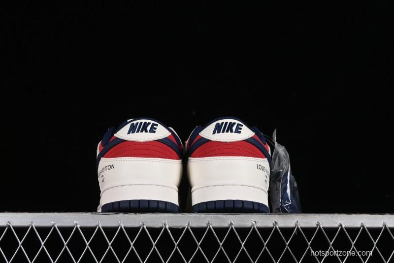 Nike SB Dunk Low LV Collaboration Anniversary High-End Custom Low-Top Casual Sneakers - XX2025-313