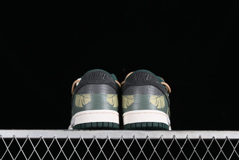 Nike Dunk Low Panda Prank Jungle Crossing - Green Wild Floating Abyss Beige Brown Green SB Lace-Up Low-Top Casual Skate Shoes - FD0350-133
