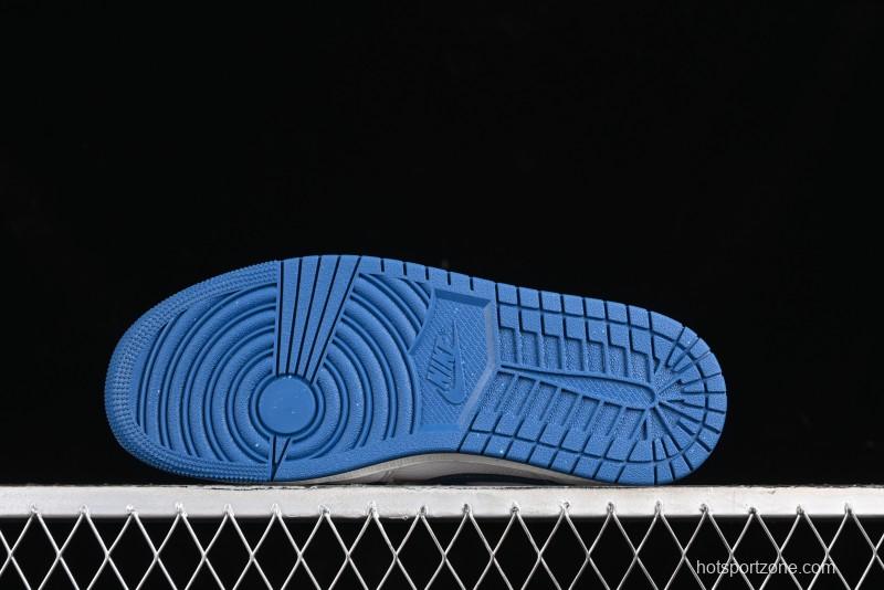 Nike Air Jordan 1 Mid Basketball Shoes Industrial Blue - FN5215-141