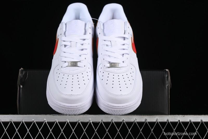 Nike Supreme x Air Force 1 Low Casual Sneakers with Full-Grain Leather and 3/4 Air Cushion - CU9225-101