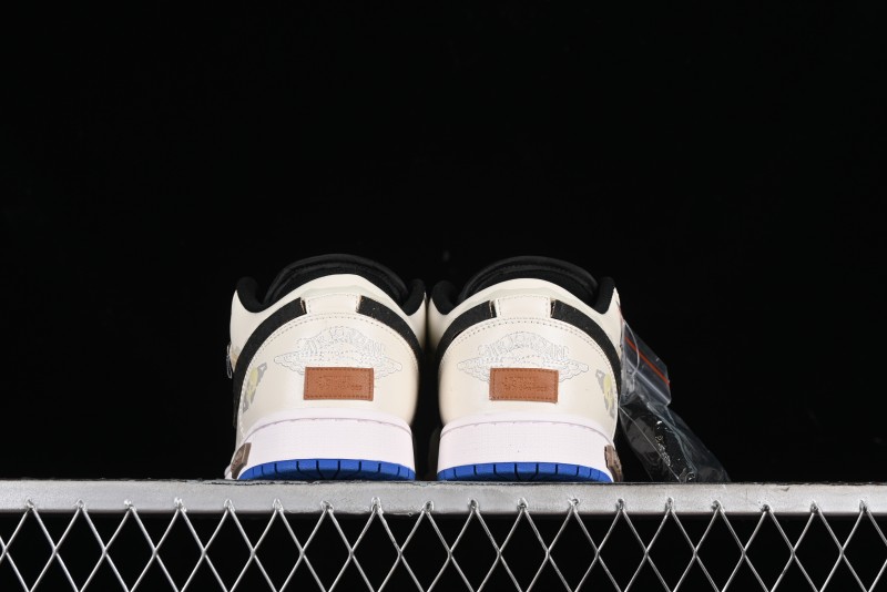 Nike Air Jordan 1 Low Retro Basketball Shoes Panda Mischief Pioneer Rider - 553560-140