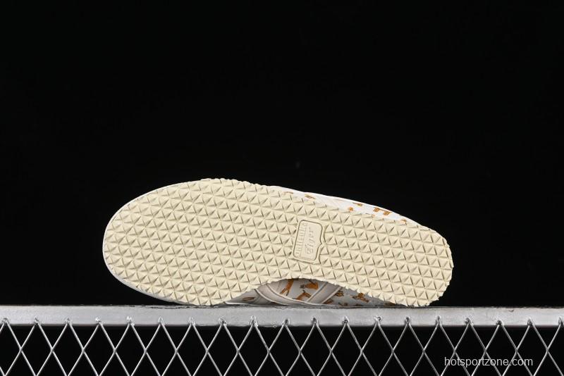 Onitsuka Tiger Mexico 66 Low-Top Leisure Running Shoes with Full-Grain Leather Upper - 1183B785-100