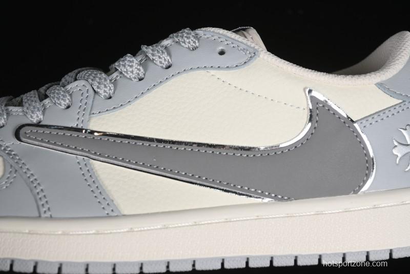 Nike Travis Scott x Fragment Design x Air Jordan 1 Low OG SP AJ1 Retro Sneakers - DM7866-016