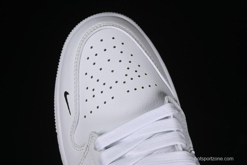 Nike Air Jordan 1 AJ1 Dior Collaboration - White Black Custom Low Top Retro Basketball Shoes - LJ6688-010