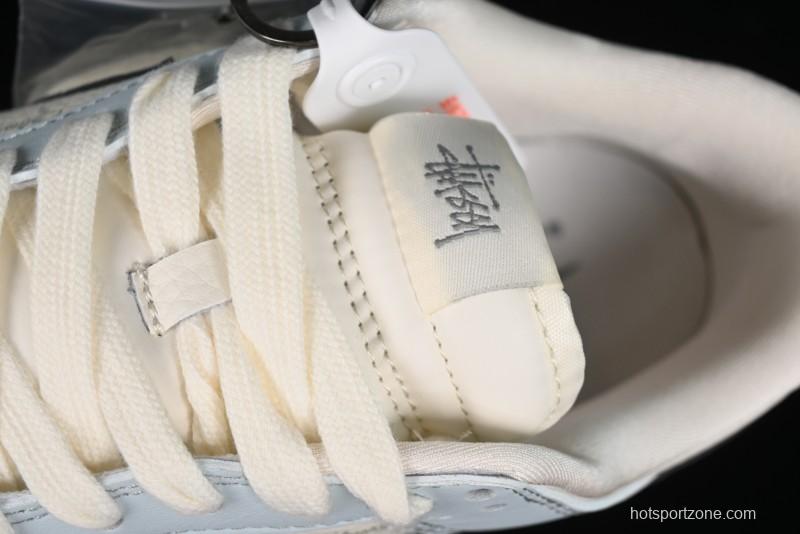 Nike SB Dunk Low Stussy Collaboration Anniversary Edition Light Blue Custom Low-Top Casual Skate Shoes - CF3688-012