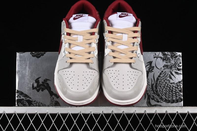 Nike Dunk Low Panda Prank CNY Year of the Dragon Limited Edition Team Red SB Low Top Casual Skate Shoes - DD1391-601
