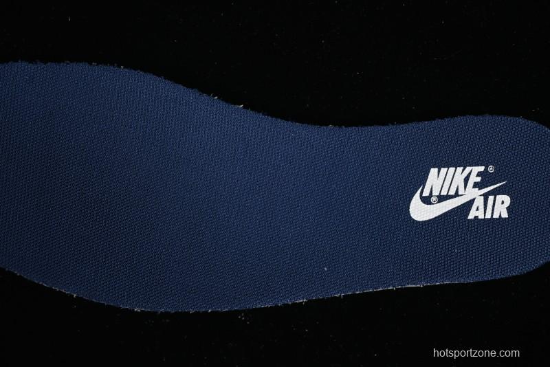 Nike Travis Scott x Fragment Design x Air Jordan 1 Low OG SP AJ1 Supreme Collaboration - White Navy Blue Low Top Casual Sneakers - XZ116