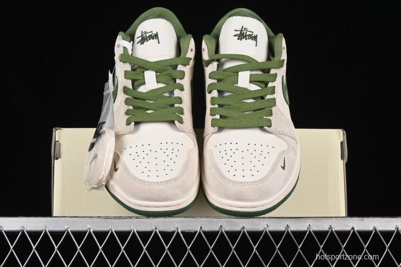 Nike Air Jordan 1 Low Stussy Collaboration Retro Basketball Shoes - DM5688-102