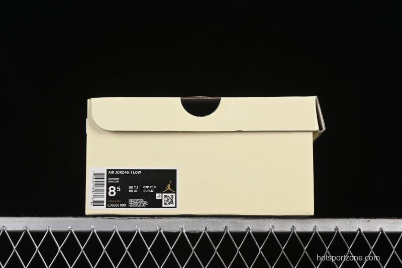 Nike Air Jordan 1 Low Supreme Collaboration - Pig Grey Print Custom Retro Basketball Shoes - LJ6688-009