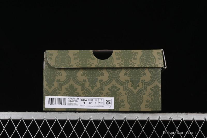 Nike Travis Scott x Fragment Design x Air Jordan 1 Low OG SP AJ1 Low Top Casual Sneakers - DM6688-608