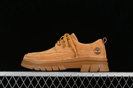 Timberland Low-Top Casual Shoes for Men - 24SS Autumn Collection with Oil-Resistant Italian Leather & Anti-Slip Rubber Outsole - TB73535YELLOW
