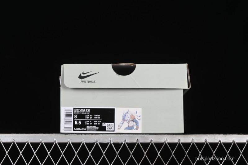 Nike Air Force 1'07 Low "Galuru" Digimon Themed Casual Sneakers - CJ0304-310