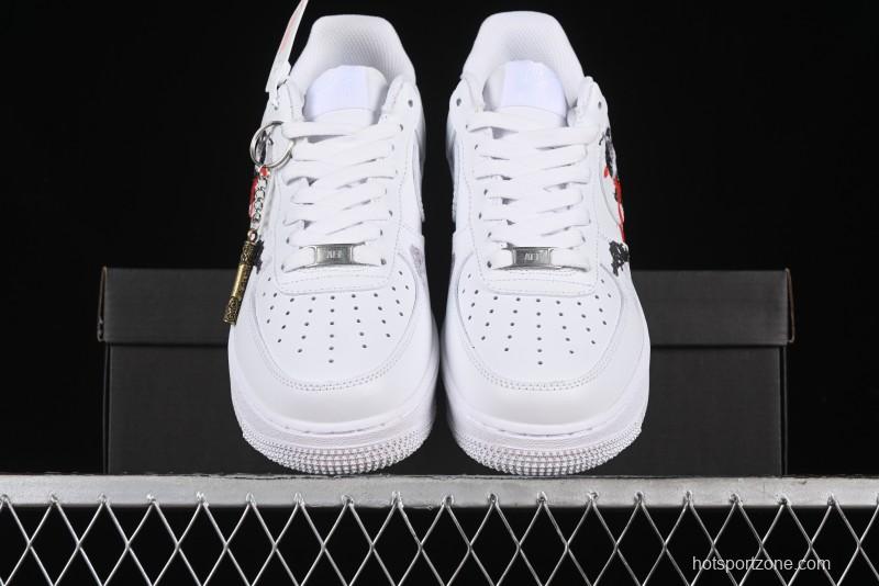 Nike Air Force 1 '07 Low Black Myth Wukong Custom Spray Paint Gift Box Low-Top Casual Sneakers - ZH0316-043