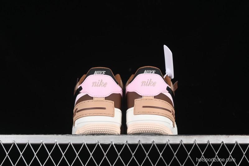 Nike Air Force 1 Shadow Low-Top Sneakers with Lightweight EVA Midsole and Anti-Slip RB Rubber Outsole - DZ1847-200