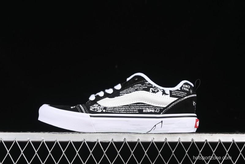 Vans HIRONO x Vans Knu Skool Bubble Mart Xiao Ye Graffiti Low-Top Casual Skate Shoes - VN0009QWFGI