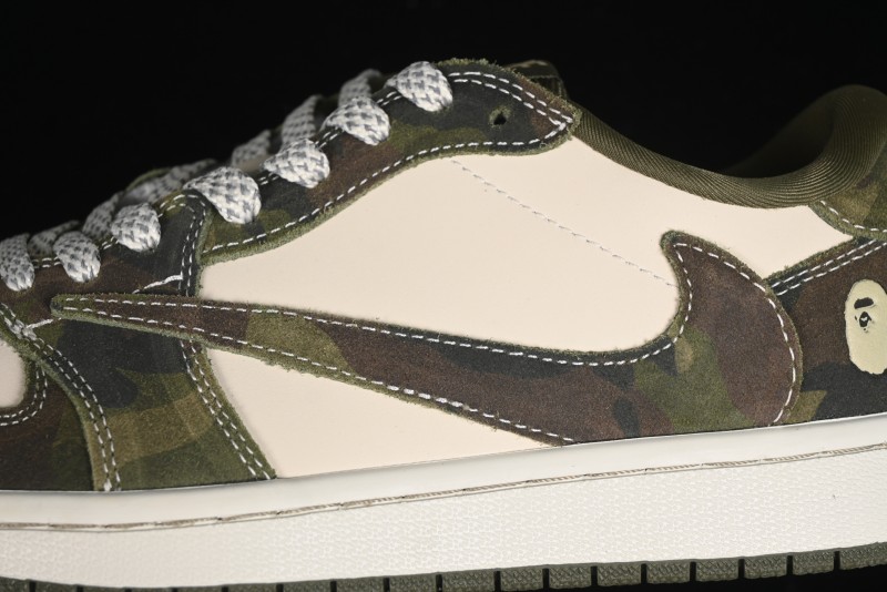 Nike Air Jordan 1 Low OG SP Travis Scott x Fragment Design Collaboration Sneakers - CH6336-014