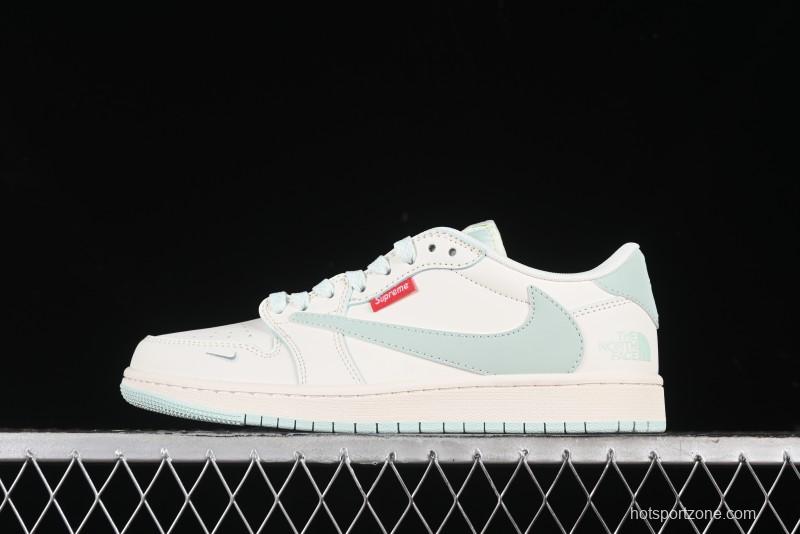 Nike Travis Scott x Fragment Design x Air Jordan 1 Low OG SP AJ1 Supreme North Face Collaboration - XZ5158-001