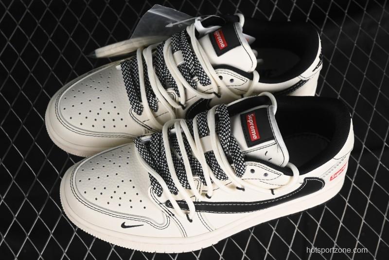 Nike Travis Scott x Fragment Design x Air Jordan 1 Low OG SP AJ1 Supreme Collaboration - SJ0086-134