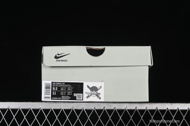 Nike Air Force 1'07 Low "Three Blade Flow" One Piece Series - Zoro's Santoryu Casual Sneakers - CJ0304-510