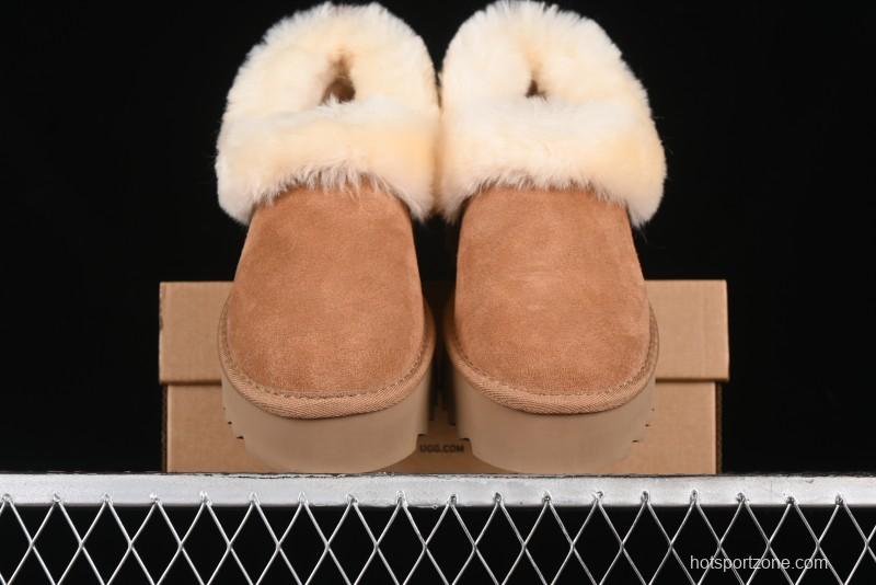 UGG Nita Platform Shearling Lined Winter Boots with Leather Upper - 1166733