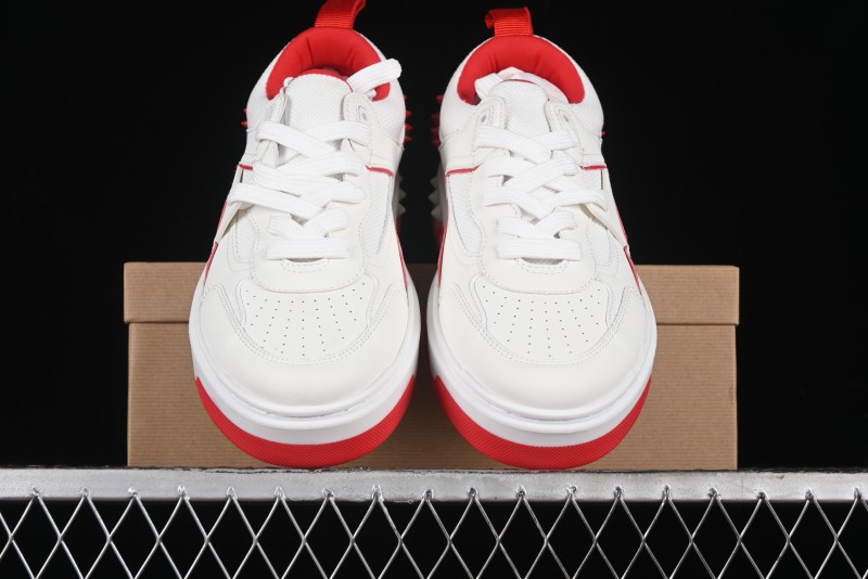 Christian Louboutin Astroloubi Comfortable Fashion Low-Top Sneakers White Red - X.D4