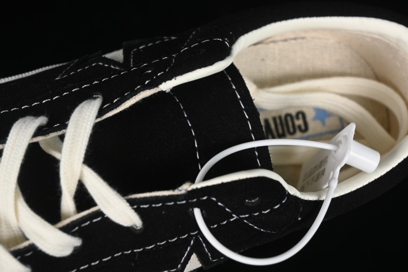 Converse One Star J Vtg Suede Low-Top Casual Sneakers in Retro Black and White - M.C3