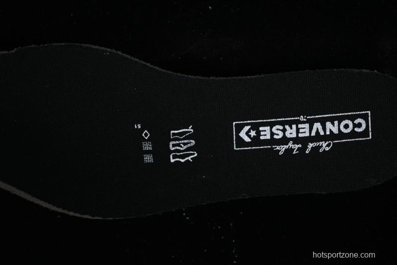 Converse Chuck 1970s High Top Canvas Shoes in Black Lace Punk Style - A10026C