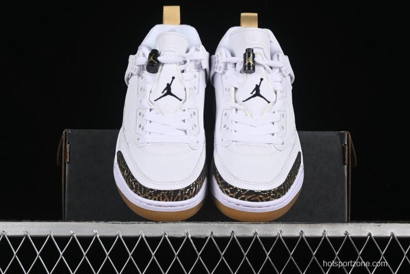Nike Jordan Spizike Low Casual Shoes with Cracked Leather Design - HJ9019-100