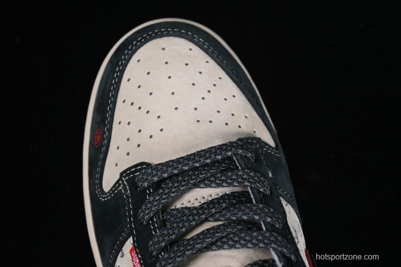 Nike SB Dunk Low Stussy Collaboration - Anniversary High-End Custom Low-Top Casual Skate Shoes - DQ1098-520