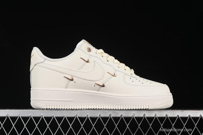 Nike Air Force 1 '07 Low Casual Sneakers with Mint Mambo Anime Theme and Gold Spray - ZH0316-040