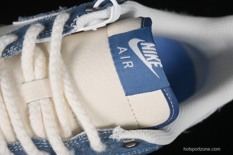 Nike Air Force 1 '07 Low Levi's Denim Collaboration - Light Blue Denim Low-Top Casual Sneakers - SJ6698-003