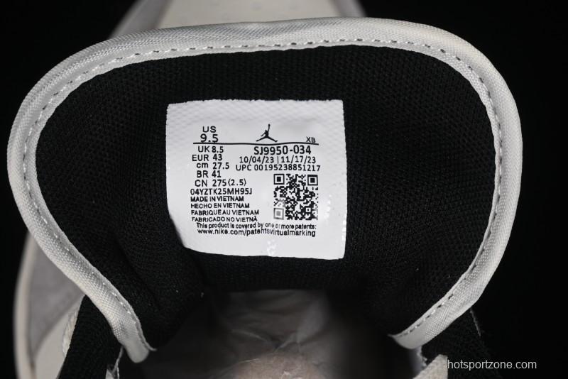 Nike Air Jordan 1 Low Stussy Collaboration - Grey Black Red Label Retro Basketball Shoes - SJ9950-034