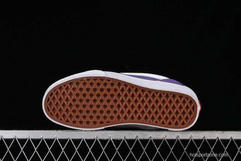 Vans Classics Knu Skool Full-Grain Leather Retro Sneakers with Chunky Silhouette - VN000CS0DRV