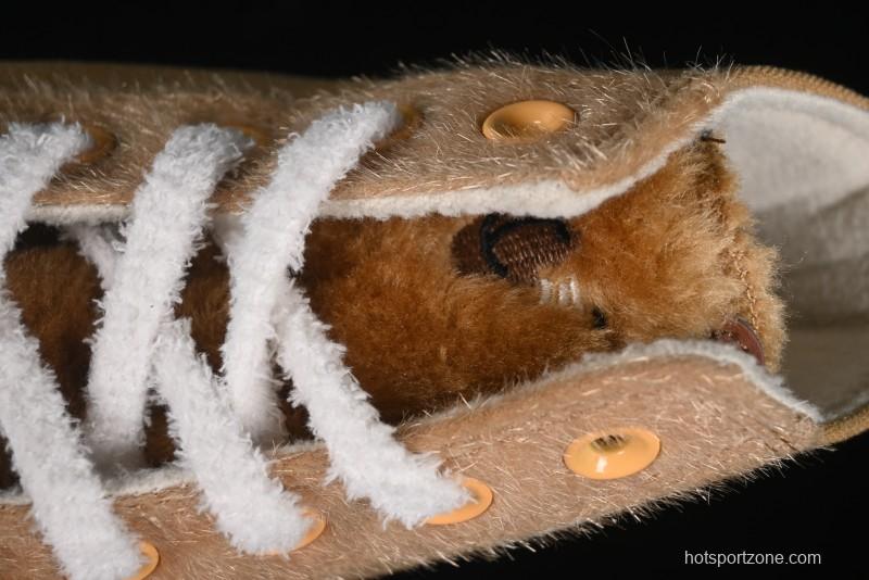 Converse Zoo Happy Pets Series High-Top Plush Lined Casual Sneakers for Autumn Winter - A12766C