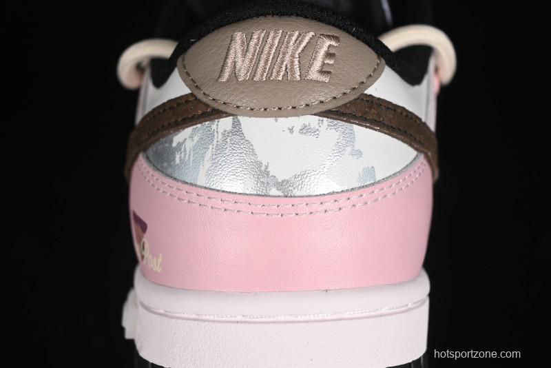 Nike Dunk Low Panda Prank Special Edition Heartbeat Mail Casual Sneakers - CW1590-100