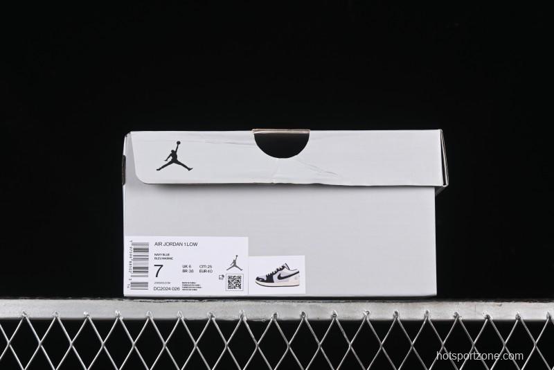 Nike Air Jordan 1 Low Retro Basketball Shoes in White Grey Blue - DC2024-026