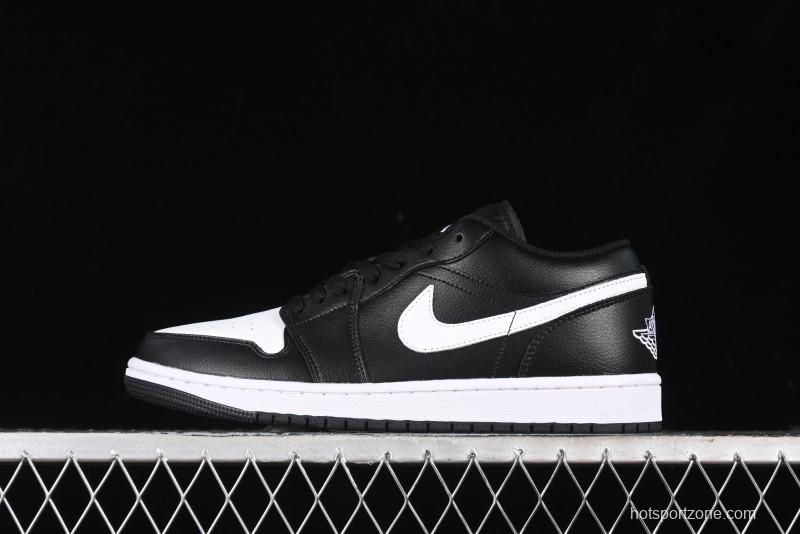 Nike Air Jordan 1 Low Retro Basketball Shoes in Black and White - 553558-043