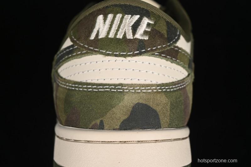 Nike SB Dunk Low Bape Collaboration - Jungle Camouflage Anniversary Custom Low-Top Casual Skate Shoes - CH6336-230