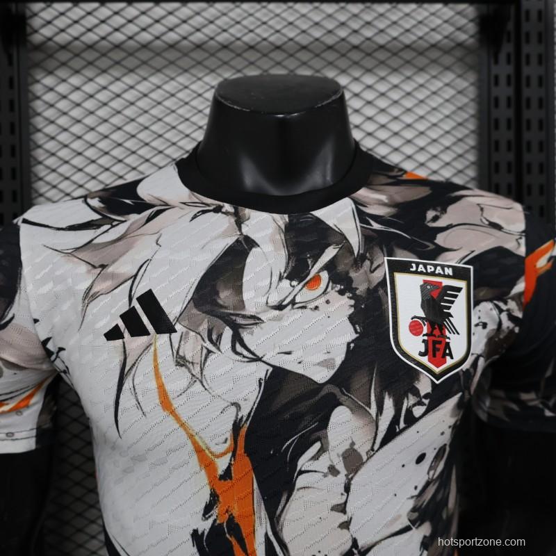 Player Version 2025 Japan White with Abstract Ink Splash Jersey