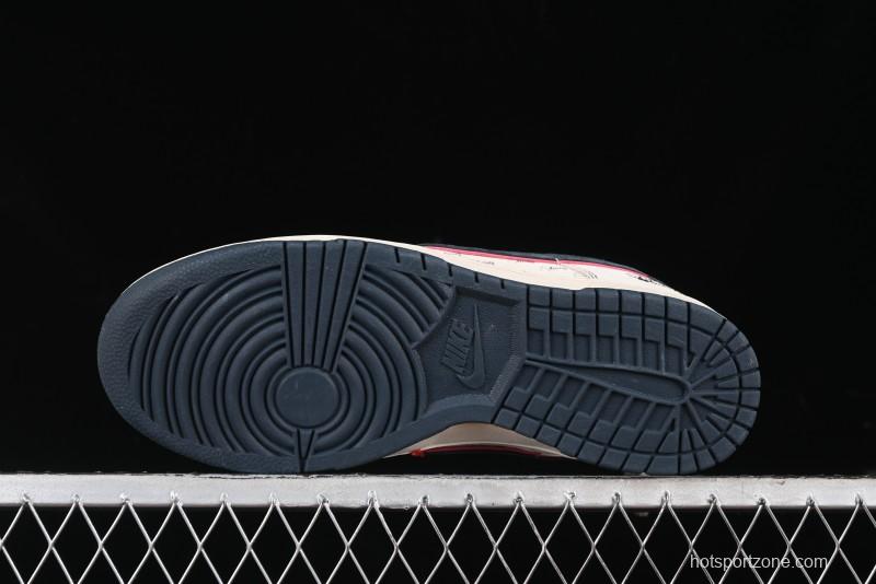 Nike SB Dunk Low Stussy Collaboration - Anniversary High-End Custom Low-Top Casual Skate Shoes - DQ1098-520