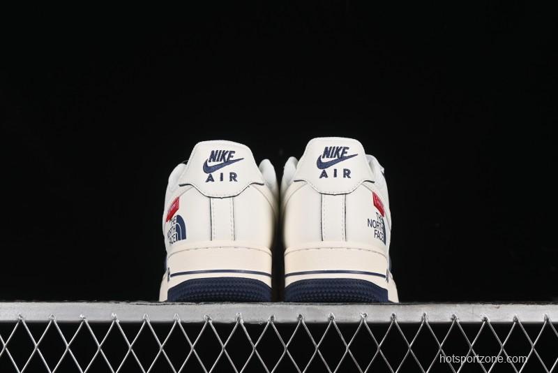 Nike Air Force 1 '07 Low Supreme The North Face Collaboration - Off White Light Blue Casual Sneakers - XZ1996-130