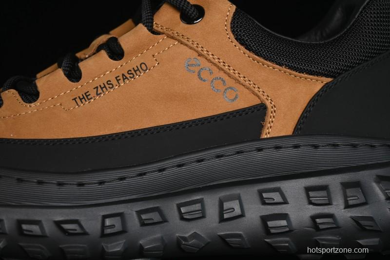 ECCO Offroad Series Lightweight Cushioned Leather Durable Outdoor Hiking Running Shoes - 63513001002
