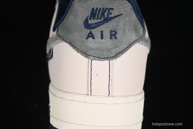Nike Air Force 1 '07 Low Dior Collaboration - Light Blue Knit Swoosh Low-Top Casual Sneakers - KK1988-012