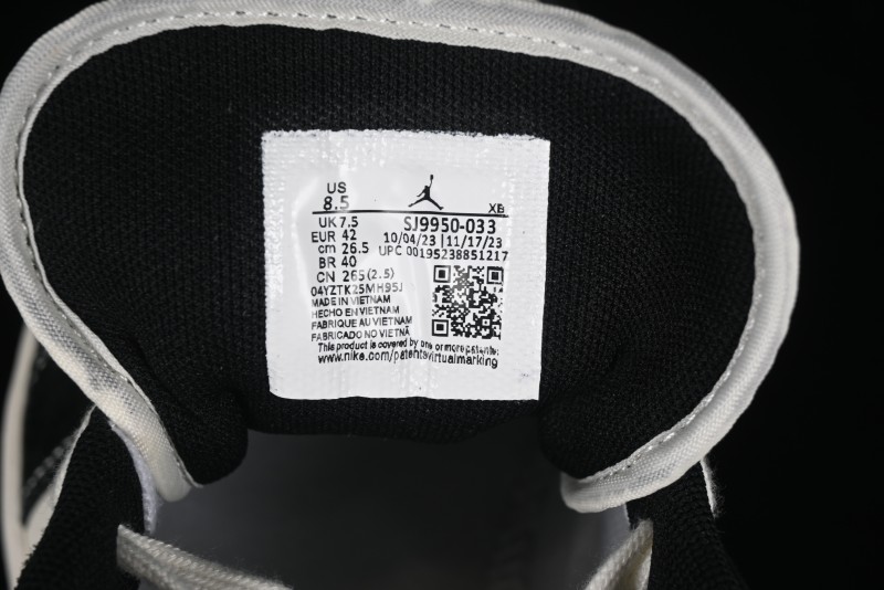 Nike Air Jordan 1 Low AJ1 Stussy Collaboration - Black White Red Label Retro Basketball Shoes - SJ9950-033
