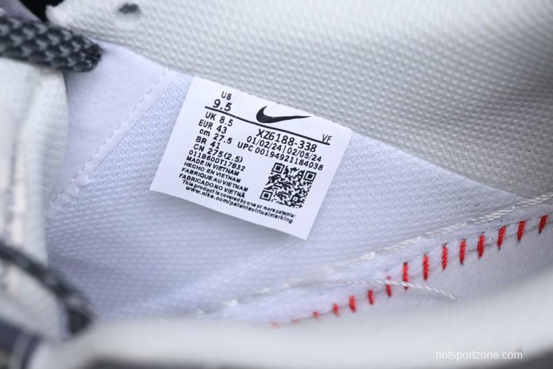 Nike Air Force 1 '07 Low Stussy Collaboration - Beige Grey Red Print Casual Sneakers - XZ6188-338