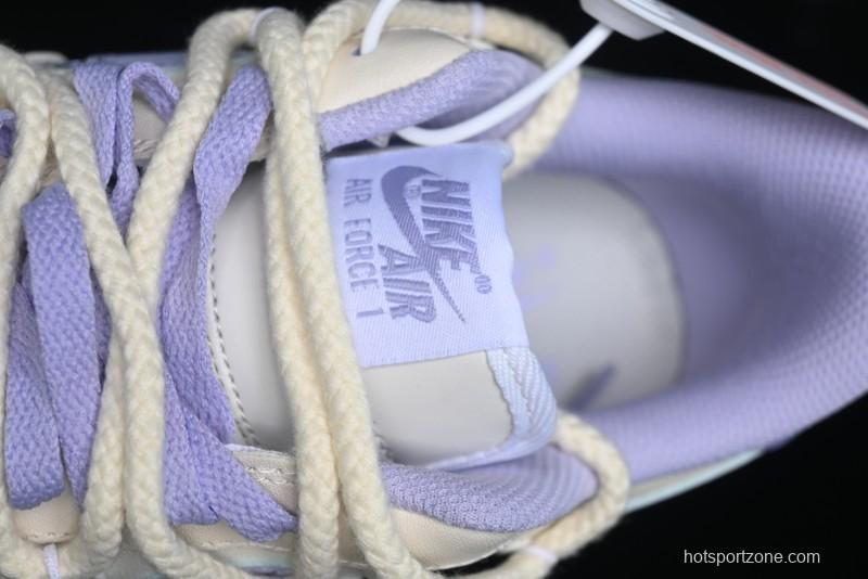 Nike Air Force 1 Low Kuromi Casual Sneakers with Lace-Up Design - BD7701-220