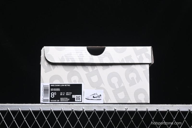 Nike SB Dunk Low The North Face Collaboration - Grey Black Double Swoosh Anniversary Custom Low-Top Casual Skate Shoes - XX3168-108