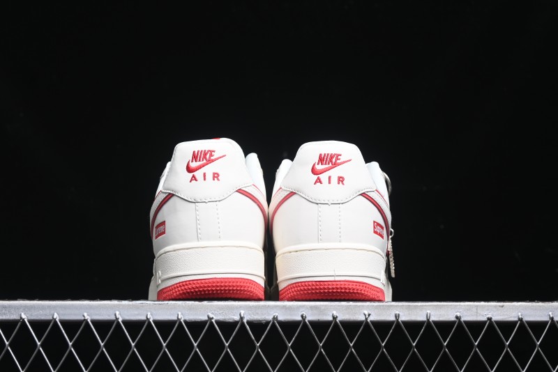 Nike Air Force 1 '07 Low Supreme Casual Sneakers in White/Red - DF0188-011