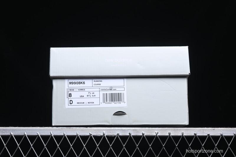 New Balance 990 Series High-End Made in USA Retro Casual Running Shoes - M990BK6